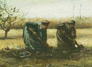 Van Gogh - Deux paysannes bêchant des pommes de terre