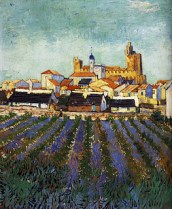 Van Gogh - Vue des saintes maries de la mer (1888)