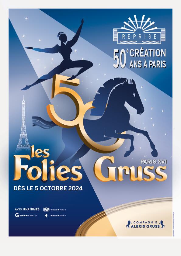 Affiche des 50 ans du cirque Gruss à Paris